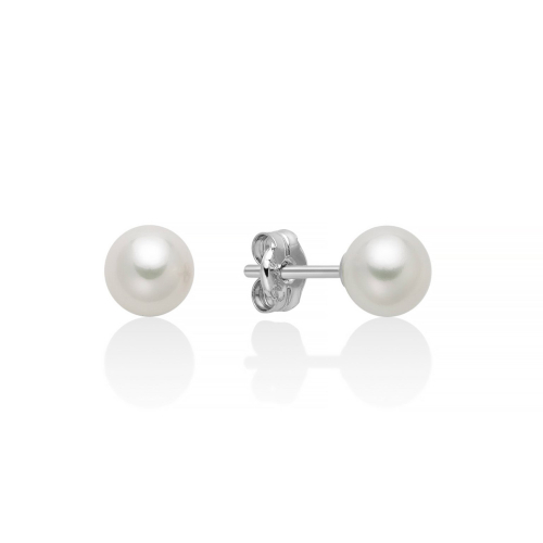 Miluna Women's Earrings with White Gold Pearls PPL556BBMX