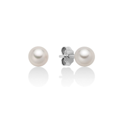 Miluna Women's Earrings with White Gold Pearls PPL657BBMX