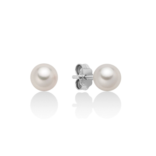 Miluna Women's Earrings with White Gold Pearls PPL657BBMX