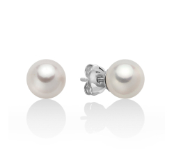 Miluna Women's Earrings with White Gold Pearls PPL859BBMX