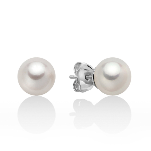 Miluna Women's Earrings with White Gold Pearls PPL859BBMX