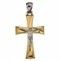 Croce da uomo in Oro Giallo e Bianco 803321731718