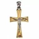 Yellow and White Gold Men's Cross 803321731718