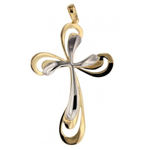 Women's Cross in Yellow and White Gold 803321725399