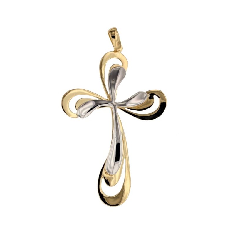 Women's Cross in Yellow and White Gold 803321725399