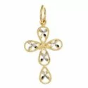 Women's Cross in Yellow and White Gold 803321703007