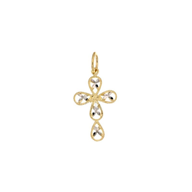 Women's Cross in Yellow and White Gold 803321703007