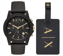 Set Etichetta Orologio Uomo Armani Exchange Outerbanks AX7105