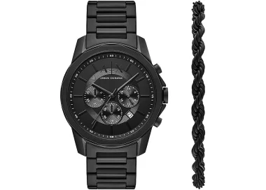 Set Bracciale Orologio Uomo Armani Exchange Banks AX7163SET