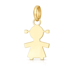 Yellow Gold Baby Girl Pendant GL102467