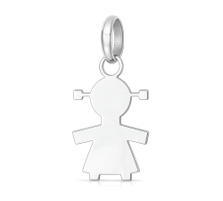 Weißgoldener Baby-Mädchen-Anhänger GL102468