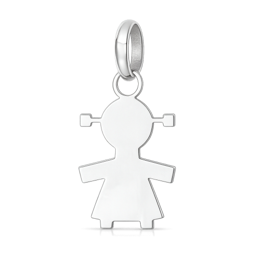 Weißgoldener Baby-Mädchen-Anhänger GL102468