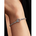 Bracciale Pandora Maglia Coda di Volpe con Chiusura Pavè 594462C01