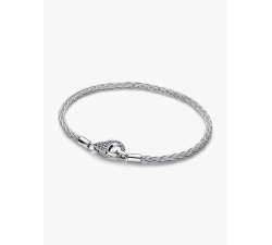 Pandora Fuchsschwanz-Gliederarmband mit Pavé-Verschluss 594462C01
