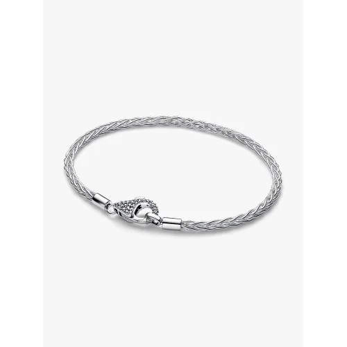 Pandora Fuchsschwanz-Gliederarmband mit Pavé-Verschluss 594462C01