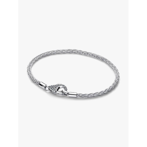 Bracciale Pandora Maglia Coda di Volpe con Chiusura Pavè 594462C01