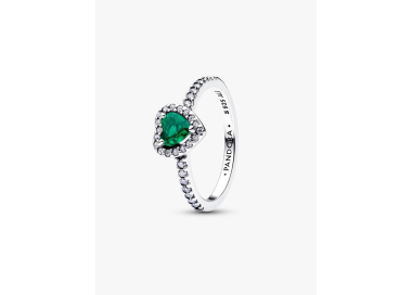 Anello Pandora Cuore in Rilievo Verde Scuro 198421C07