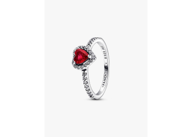 Anello Pandora Cuore in Rilievo Rosso 198421C02