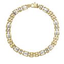 Men's Bracelet in Yellow and White Gold GL102473
