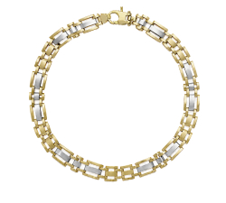 Bracciale Uomo Oro Bianco Giallo GL102473