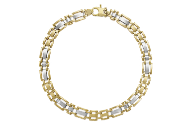 Bracciale Uomo Oro Bianco Giallo GL102473