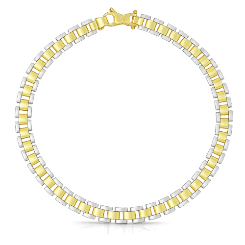 Bracciale Uomo Oro Bianco Giallo GL102479