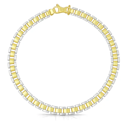 Herrenarmband aus Gelb- und Weißgold GL102479