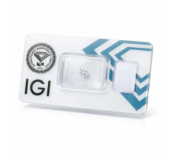 IGI-Blister-Diamant, 0,33 Karat, Farbe G, Reinheit VVS2
