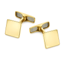 Men's Cufflinks in White and Yellow Gold GL102488