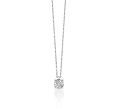 Miluna Women's Necklace 18kt White Gold Diamonds CLD5326