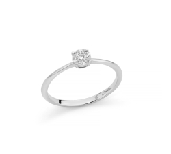 Miluna Women's Ring 18kt White Gold Diamonds LID4205