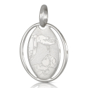 Medaglia Ciondolo da Battesimo Oro Bianco 803321714873