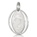 White Gold Baptism Medal Pendant 803321714873