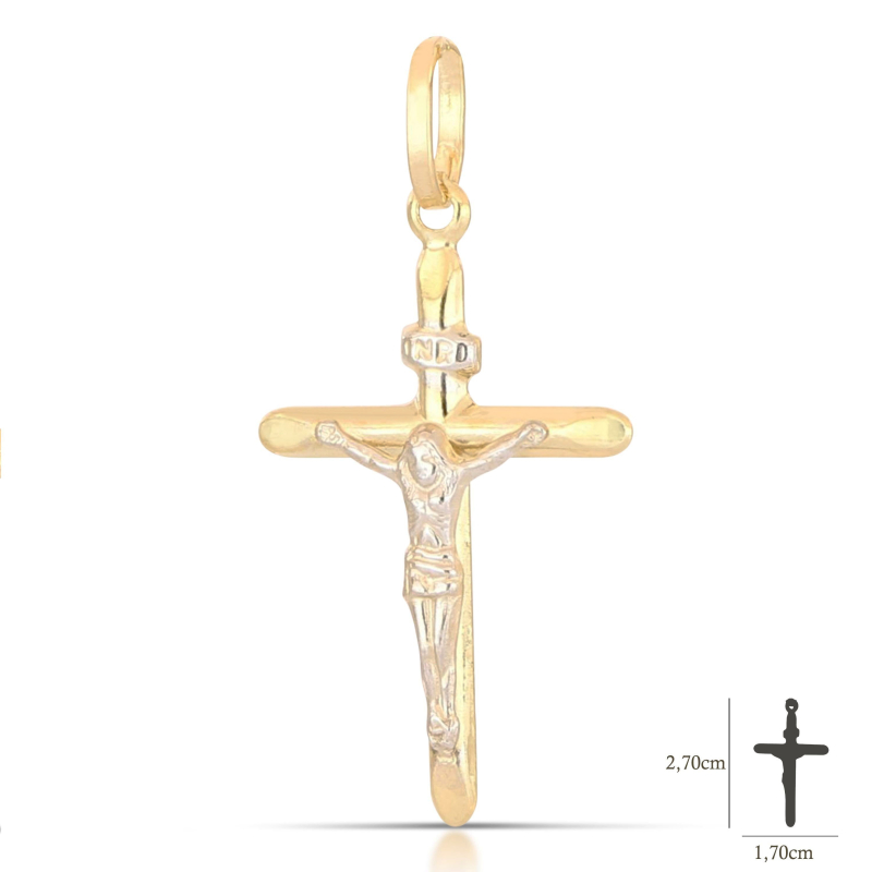 Croce in Oro Giallo e Bianco 803321703339