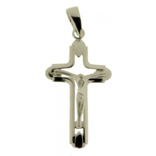 White Gold Men's Cross 803321711616