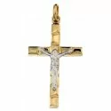 Croce da uomo in Oro Giallo e Bianco 803321713033