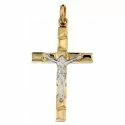 Yellow and White Gold Men's Cross 803321713033