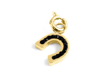 Marl&ugrave; horseshoe charm with crystals 18CH108G-N