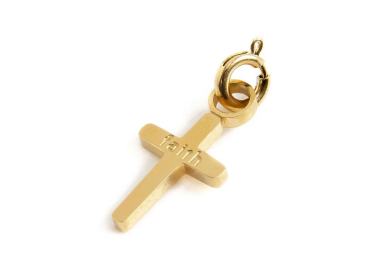 Marl&ugrave; faith cross charm 18CH090G