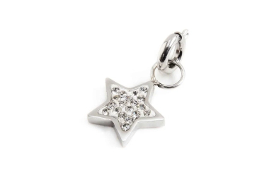 Marl&ugrave; star charm with crystals 18CH092-W