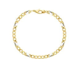 Bracciale Uomo Oro Giallo Bianco GL-SONMSF132GB21