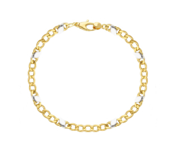 White Yellow Gold Men's Bracelet GL-SONMSF132GB21