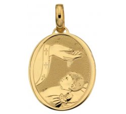 Medaglia Ciondolo da Battesimo Oro Giallo 803321704381