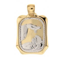 Anhänger Taufmedaille in Gelb- und Weißgold 803321700929