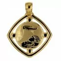 Yellow Gold Baptism Medal Pendant 803321714896