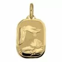 Yellow Gold Baptism Medal Pendant 803321712074