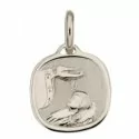 Medal Pendant for Baptism White Gold 803321714914