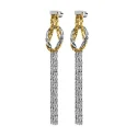 Orecchini Donna Marlù Pendenti Con Nodo Catena Snake Quadrata Ritorta 25OR0001GS