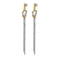 Orecchini Donna Marlù Pendenti Con Nodo Catena Snake e Foxtail 25OR0002GS