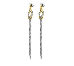 Orecchini Donna Marlù Pendenti Con Nodo Catena Snake e Foxtail 25OR0002GS